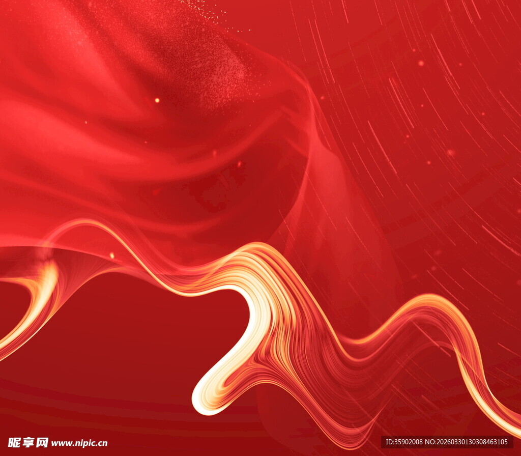 红色动感炫彩流体背景图
