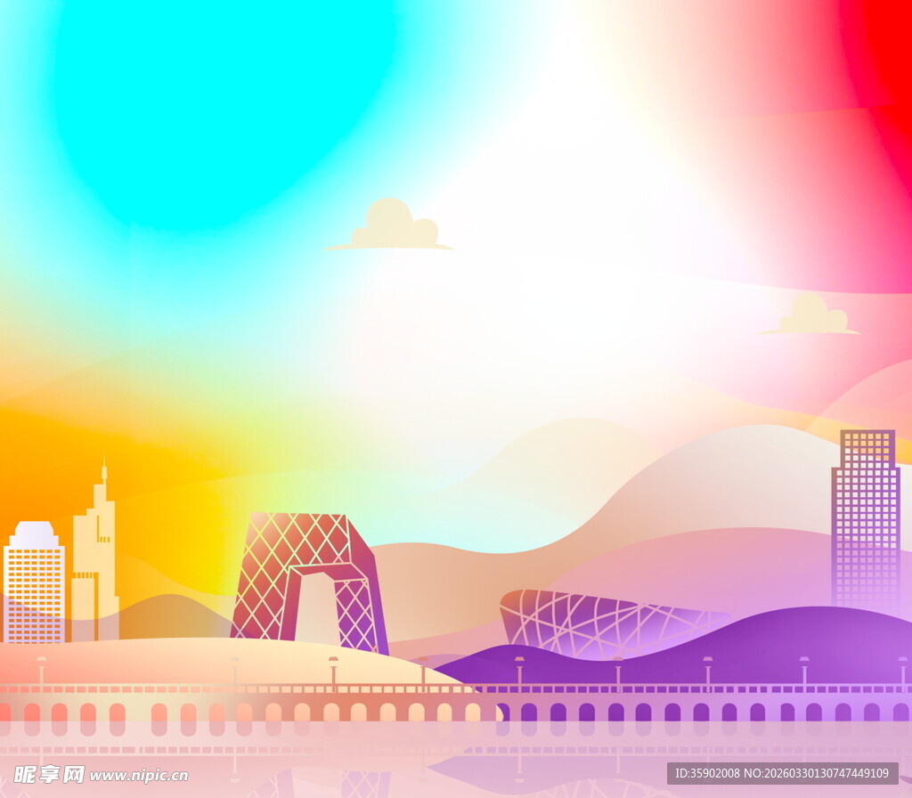 梦幻城市天际线景观