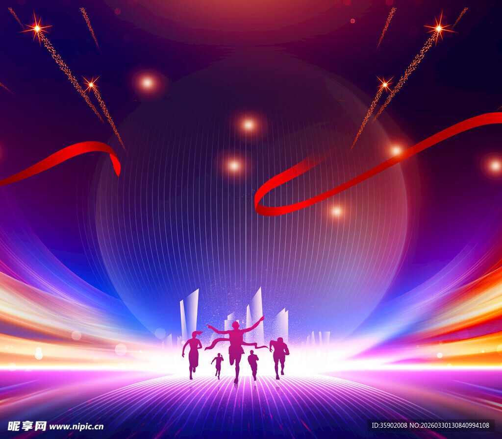 舞台上的绚丽光影表演