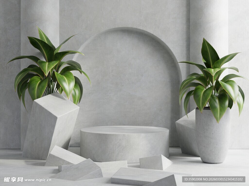 简约室内绿植装饰场景