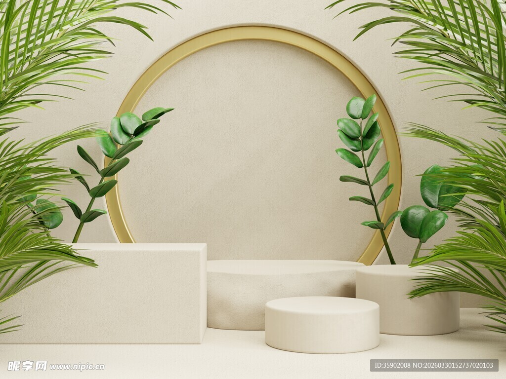 简约绿植装饰框架摆件