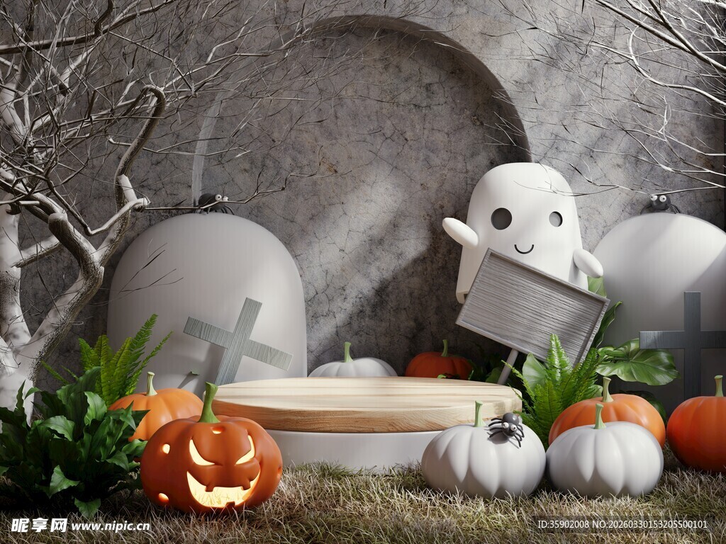 万圣节装饰场景