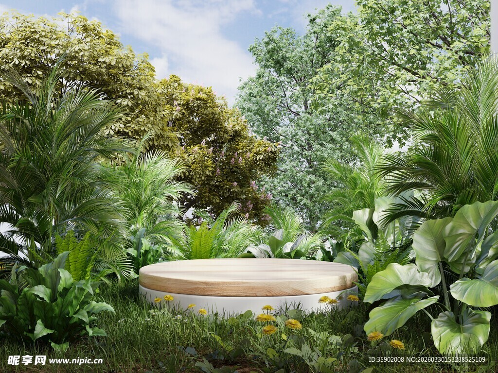 自然环绕的户外休憩空间