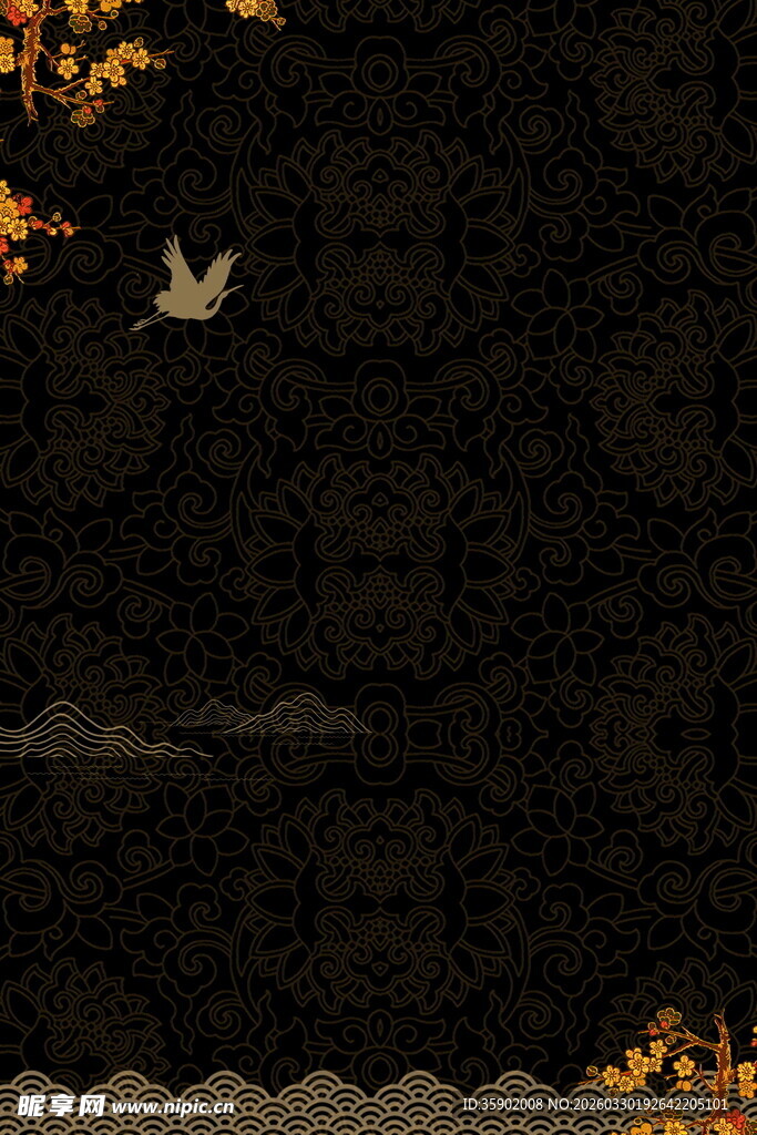 月夜飞鸟静谧自然景象