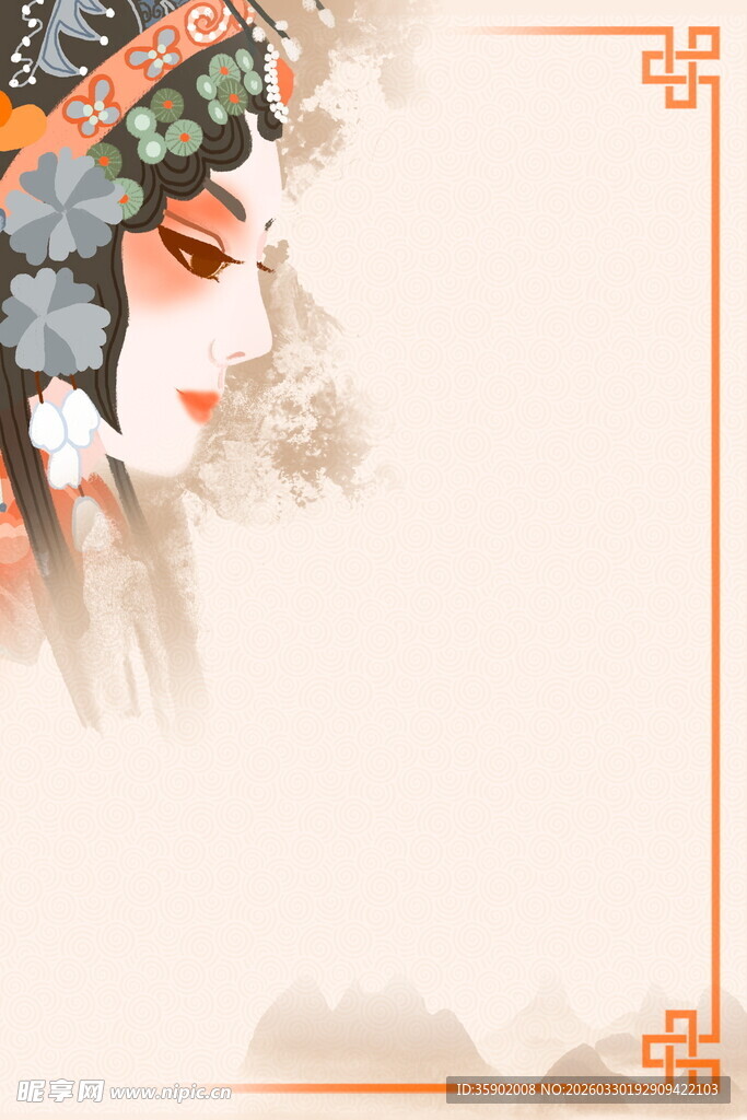 古典戏曲人物妆容特写