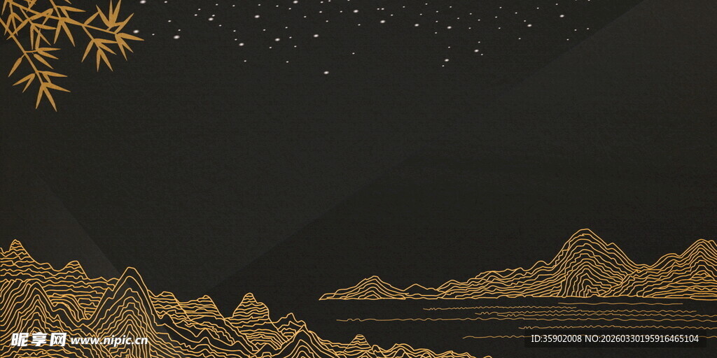 中式山水墨韵风景图