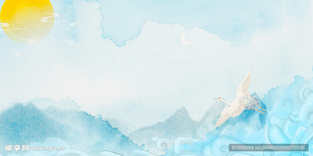 梦幻山水间的日出美景