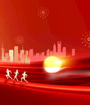 城市夜跑点燃活力时刻