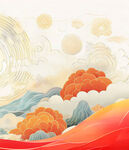 云海山川间的绚丽景致