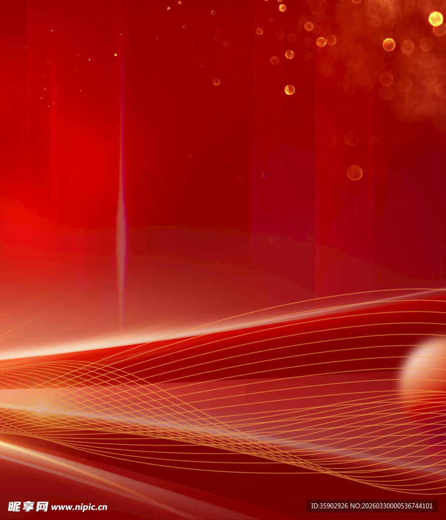 红色动感线条背景画面