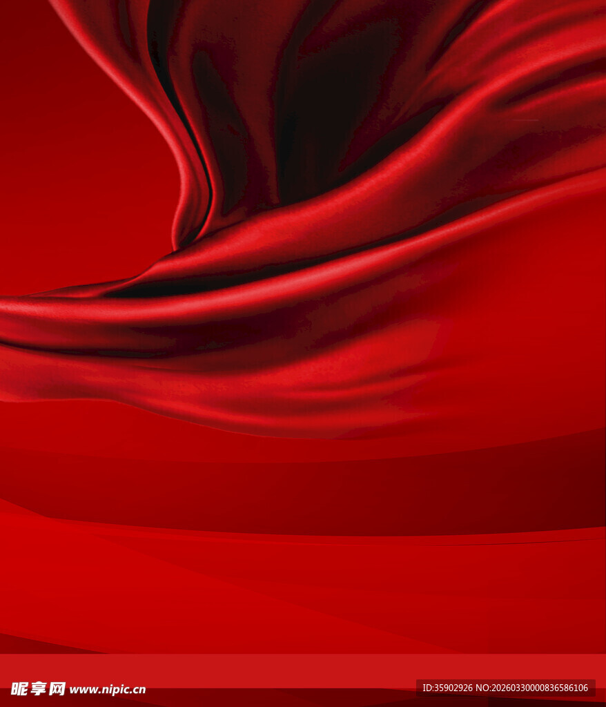 红色动感丝绸纹理背景