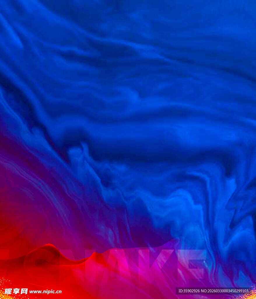 梦幻红蓝色彩流动纹理