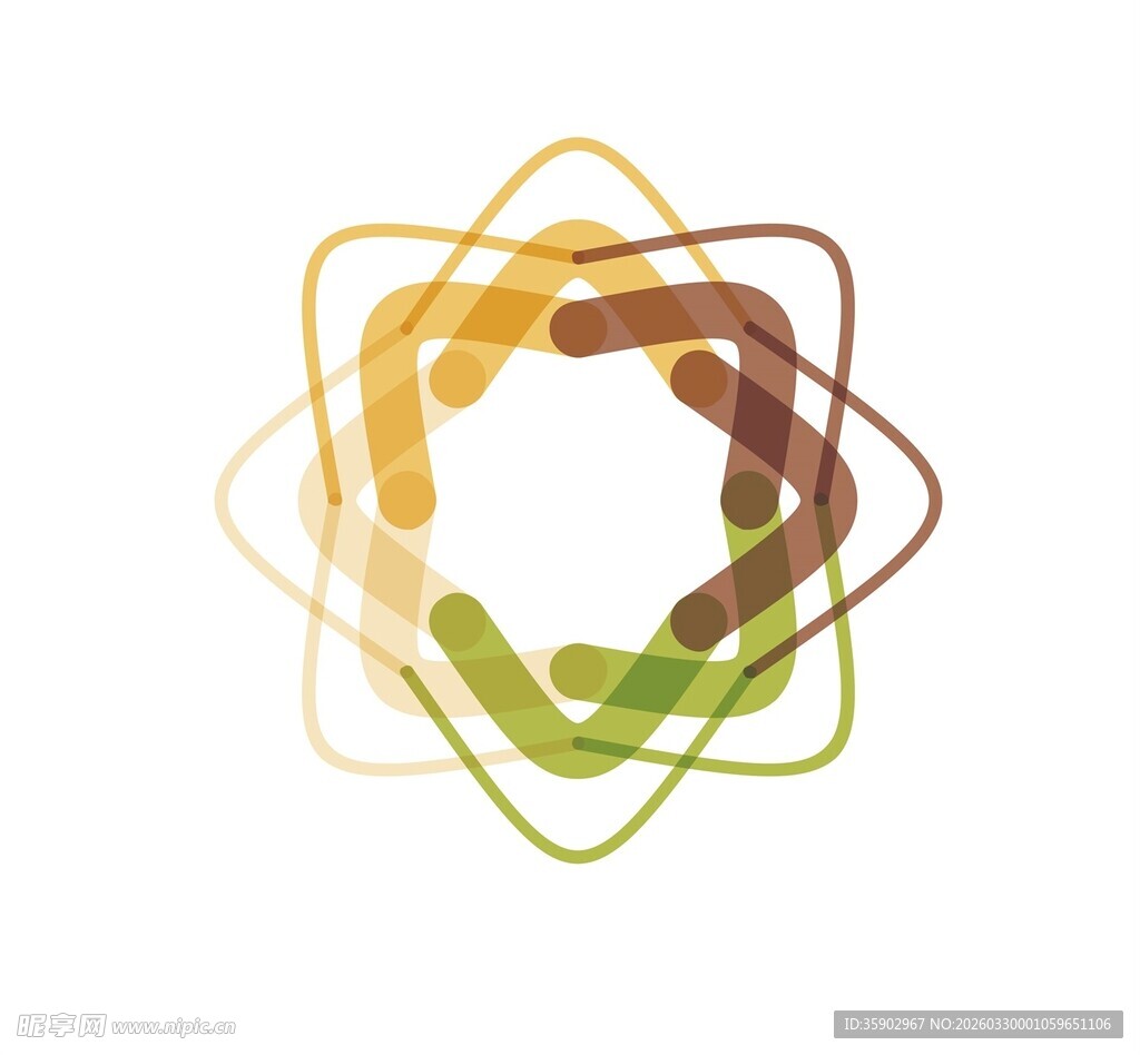 多彩环形抽象图案设计