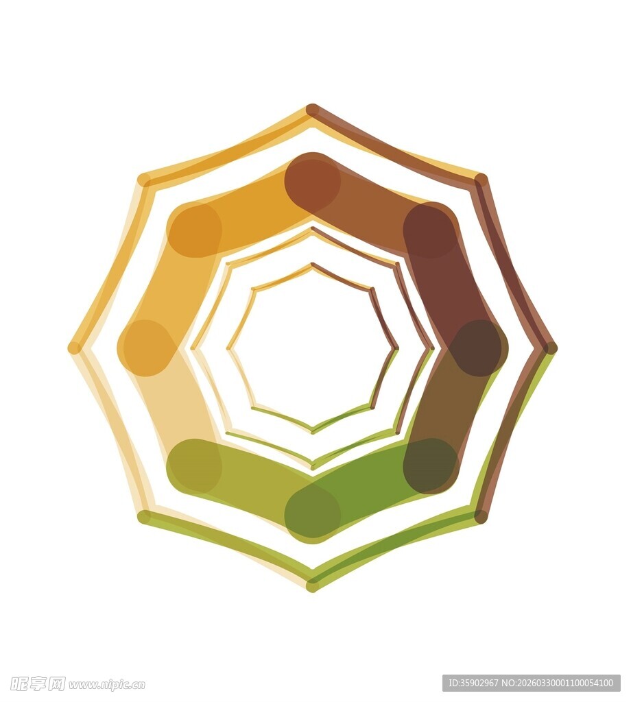 多彩六边形几何图形设计