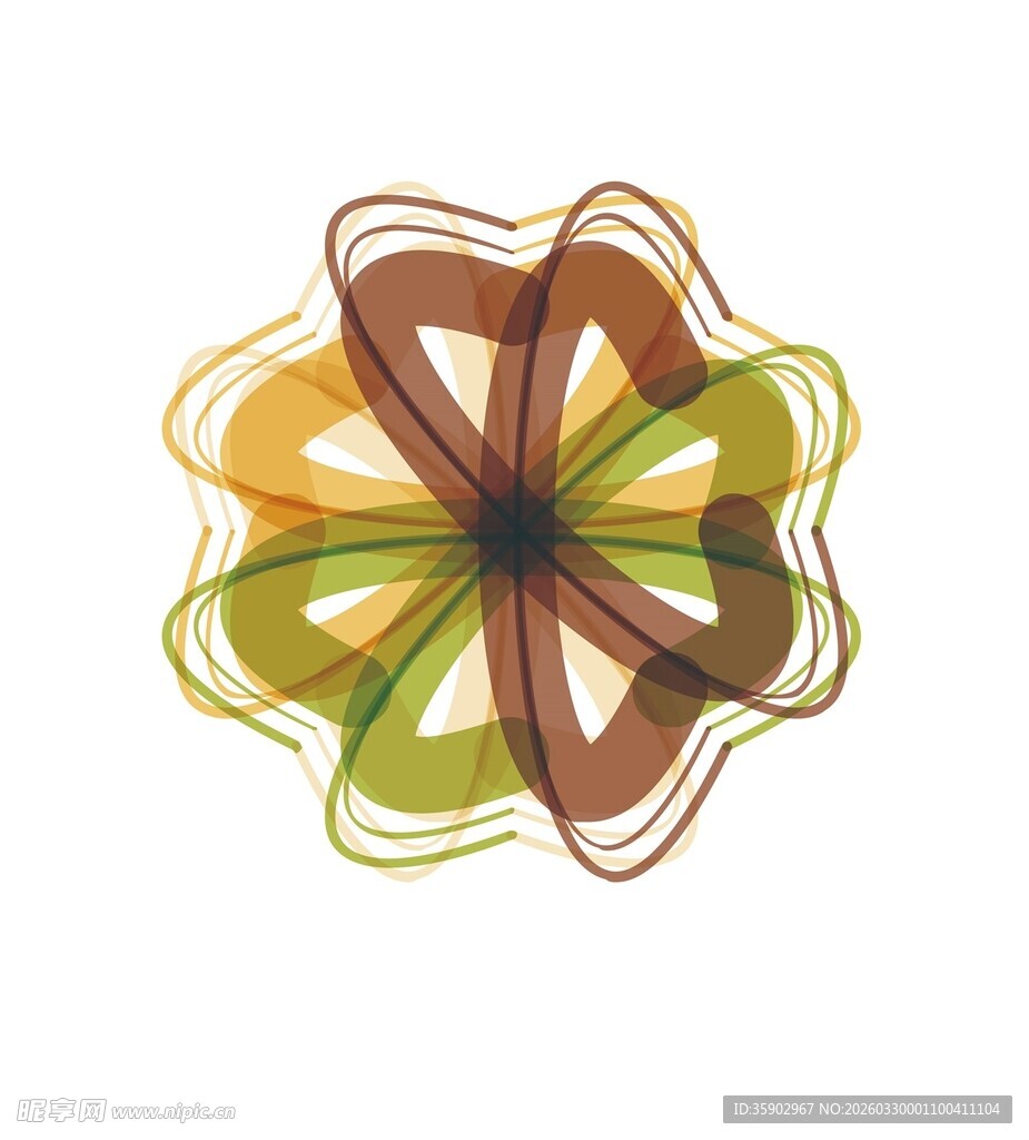 多彩抽象花朵图案设计