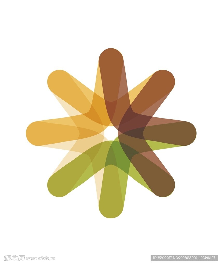 多彩花瓣状抽象图形