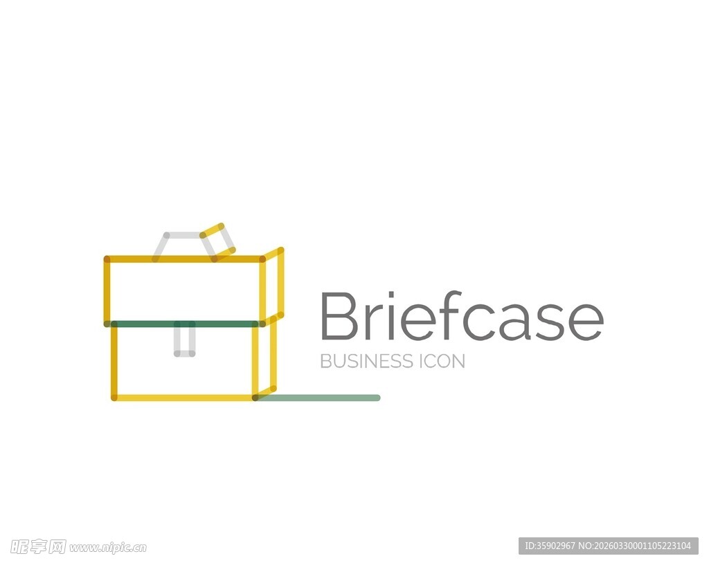 简约风手提公文包图标