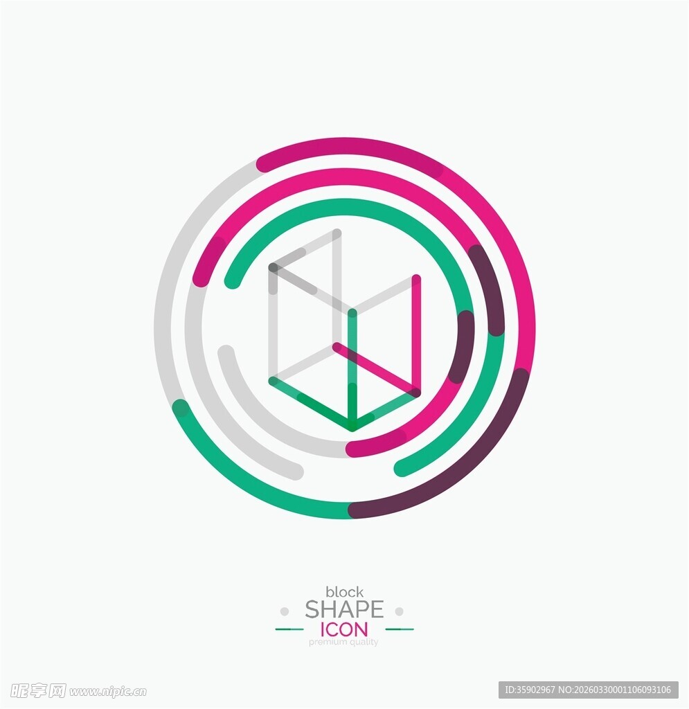 抽象几何环形图案设计