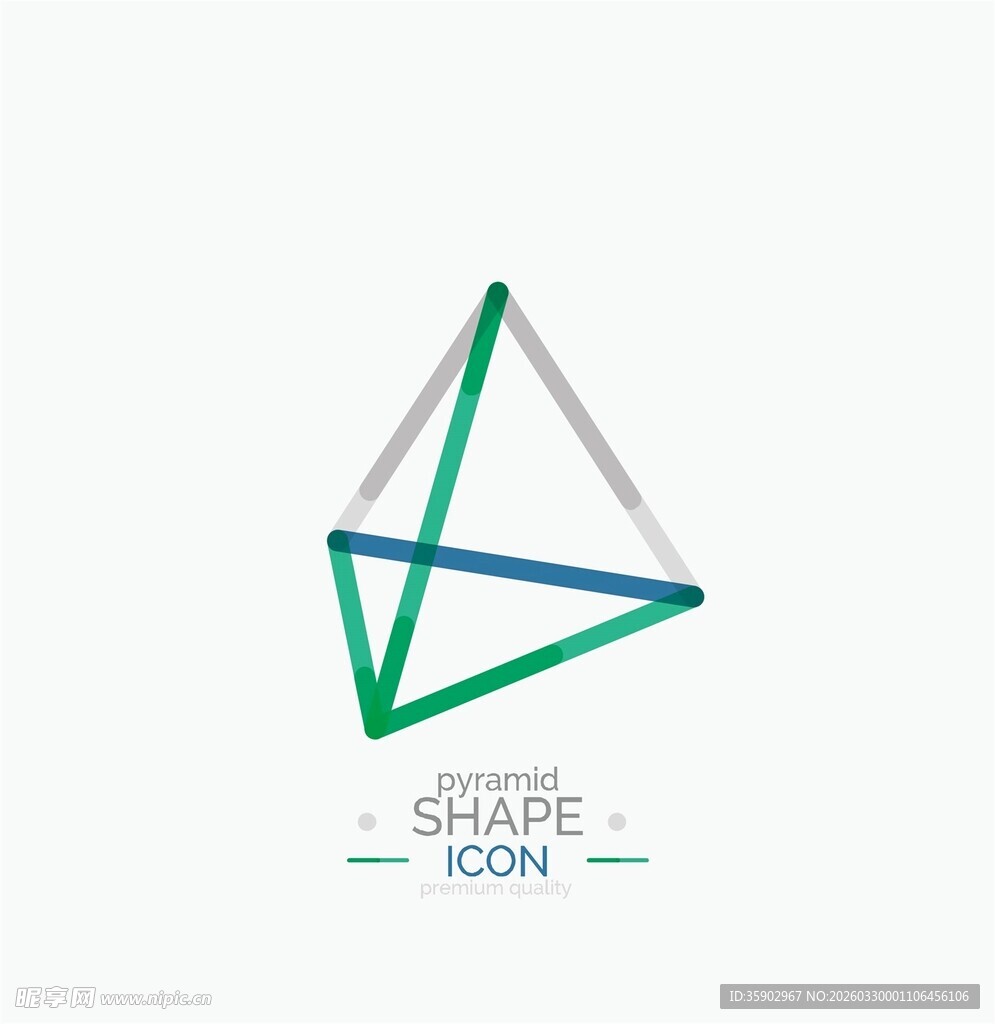 简约几何风格抽象标志图标