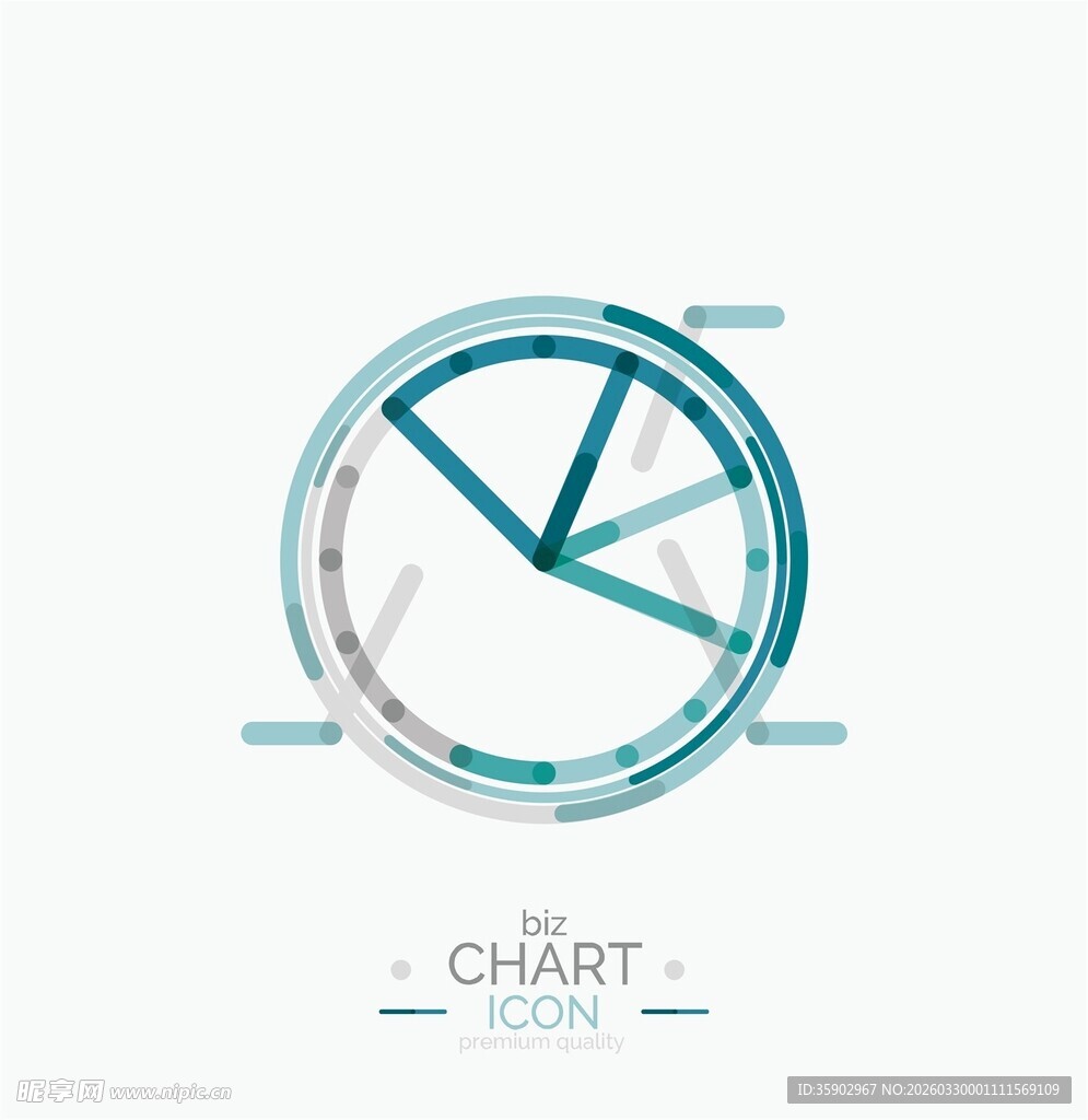 简约环形图表设计元素