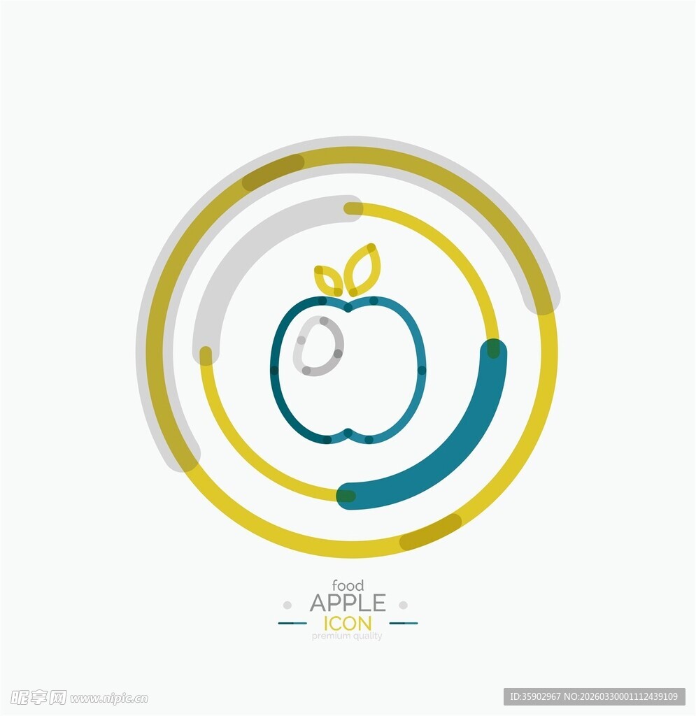 简约苹果标志设计
