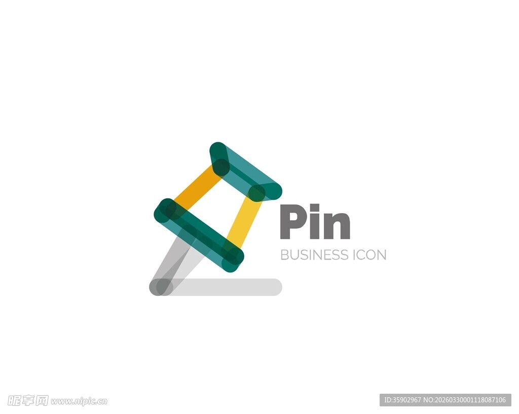 简约风格Pin图标设计