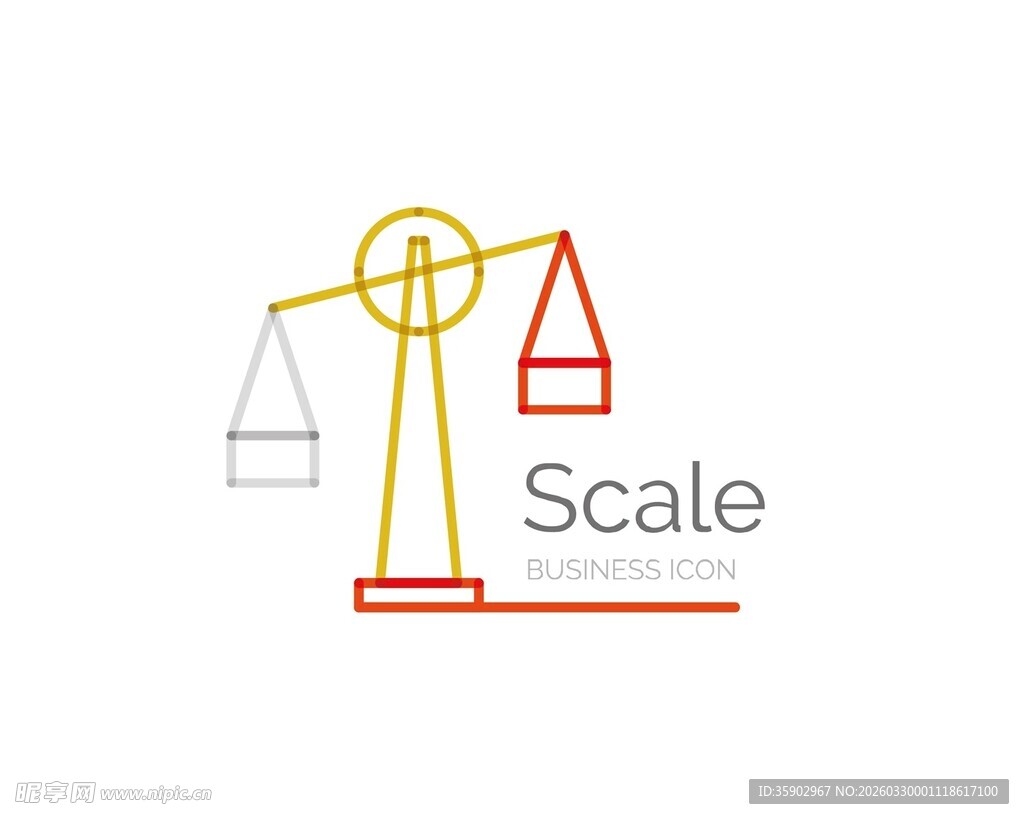 简约风格天平图标设计