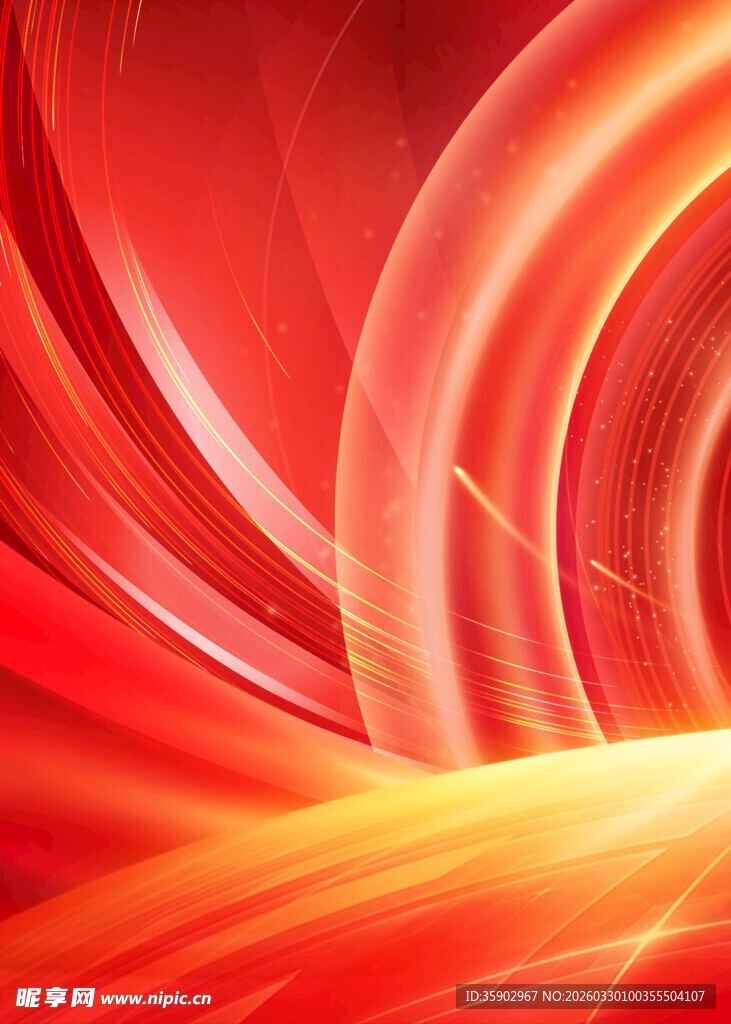 红色动感炫彩抽象背景图