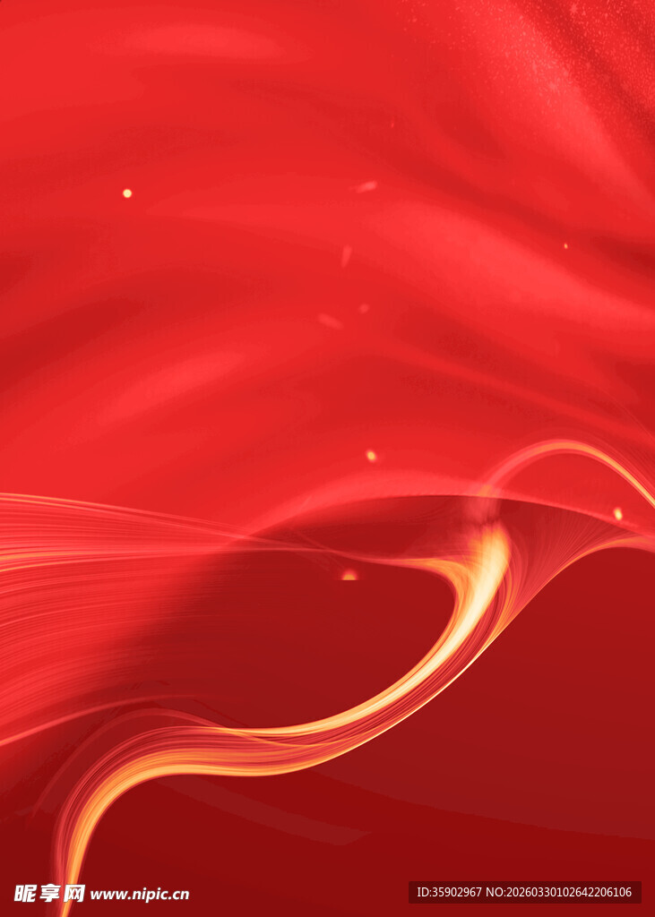 红色动感飘带背景图