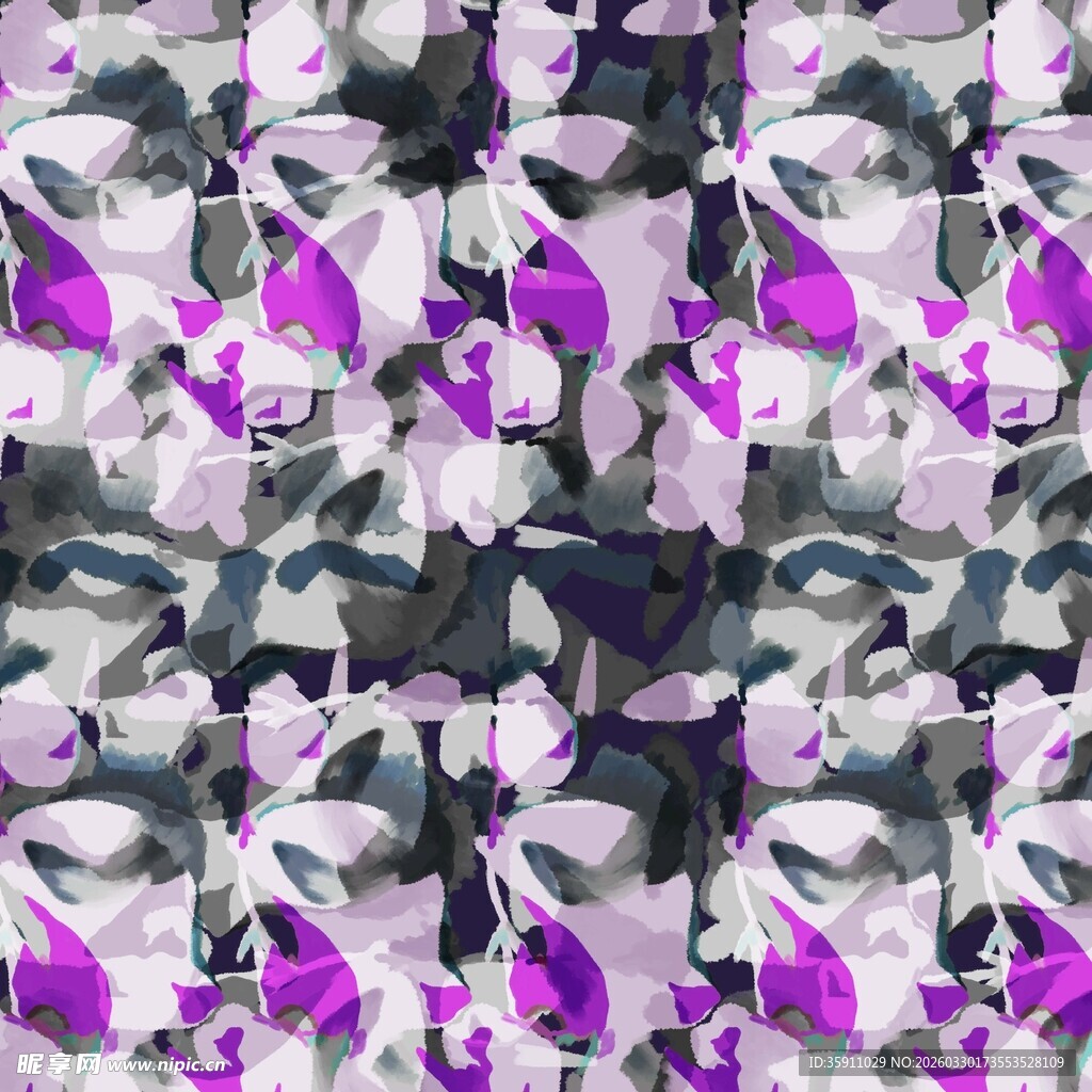 紫色花卉抽象图案纹理