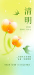 清明时节花卉清新海报
