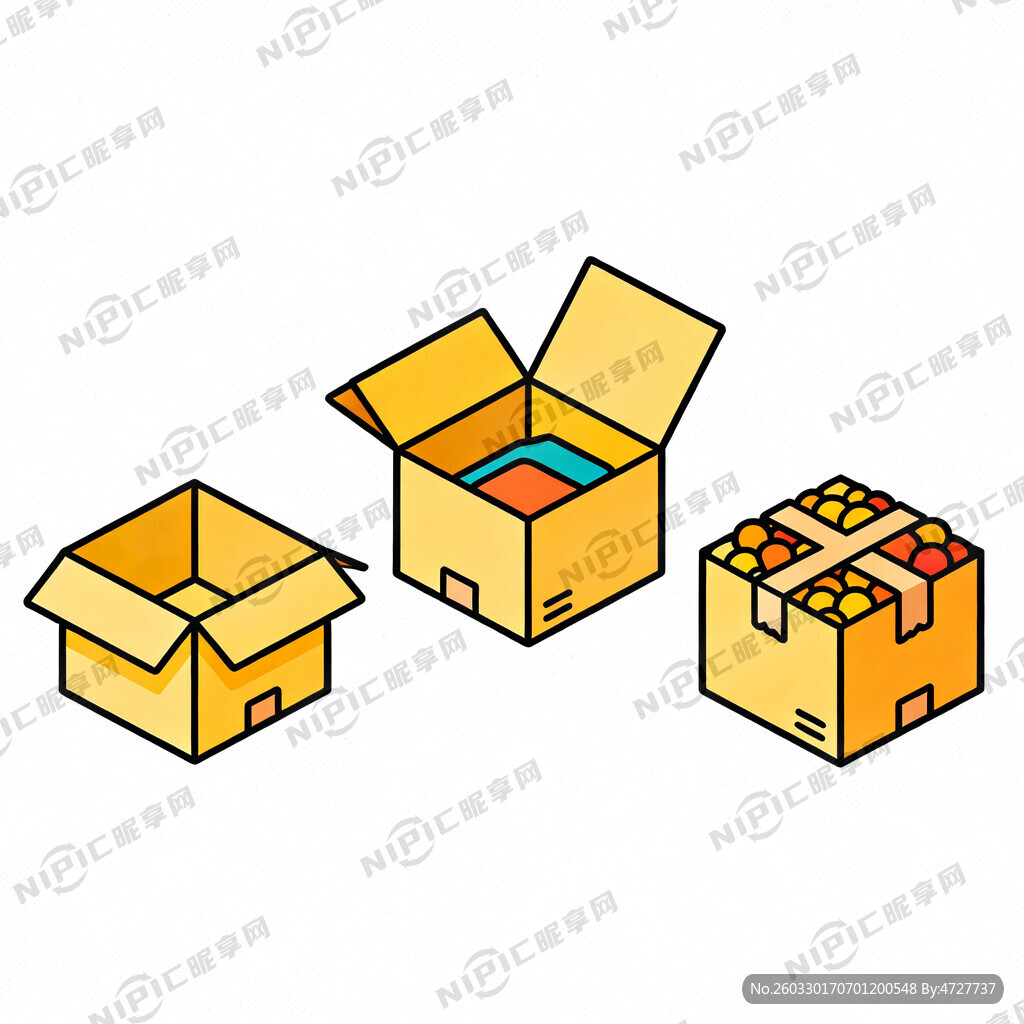 生成一套偏平化箱子