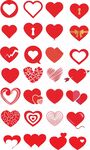 多样红心图案素材