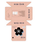 花朵装饰粉色包装盒设计