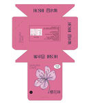 粉色花朵图案包装盒展开图