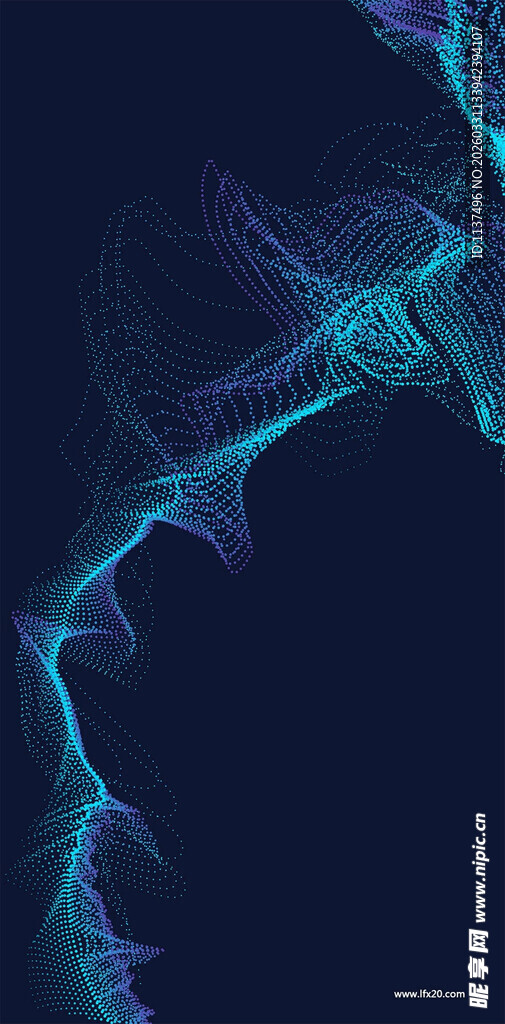 梦幻蓝紫线条抽象背景图