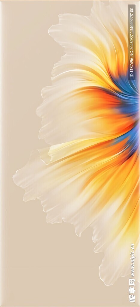 绚丽多彩抽象花朵图案