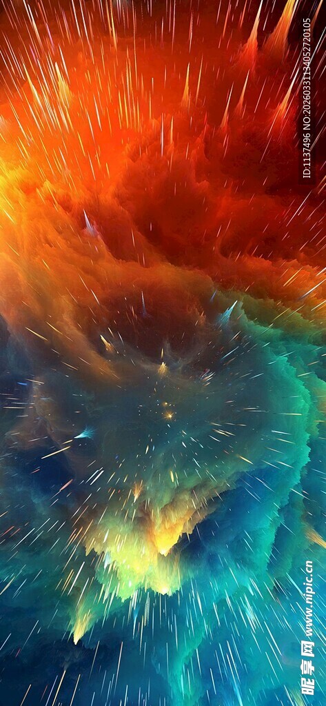 绚丽色彩爆炸抽象艺术图