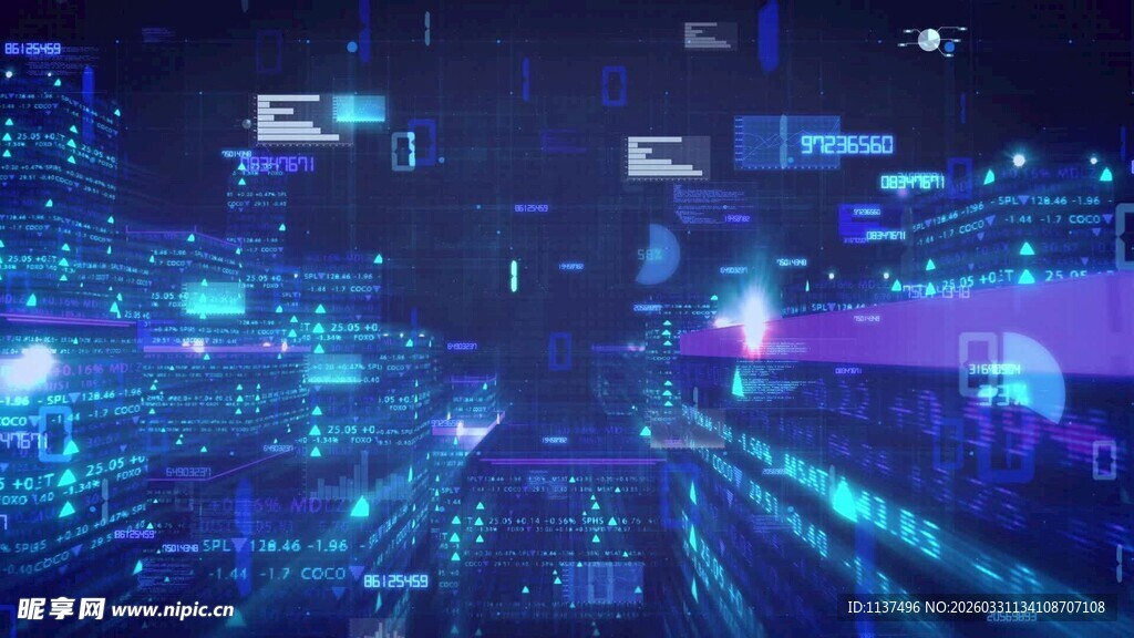 科技感十足的虚拟数字场景