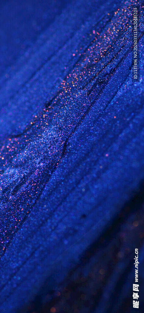 蓝色纹理织物细节特写