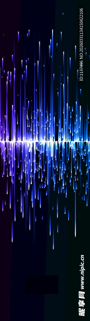 炫彩科技感音频波形图案