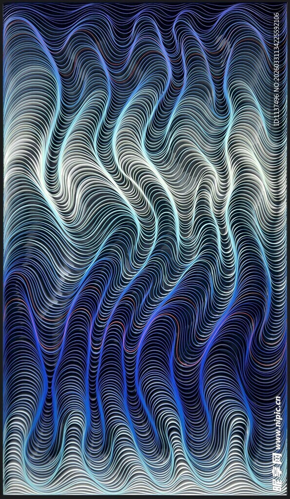 蓝色抽象流动纹理图案