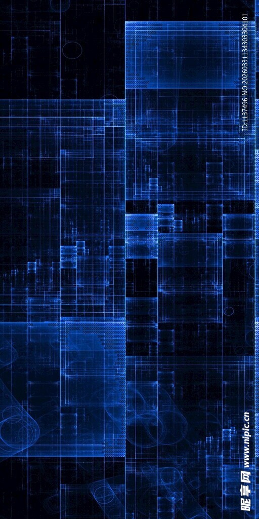 蓝色科技感抽象图案背景