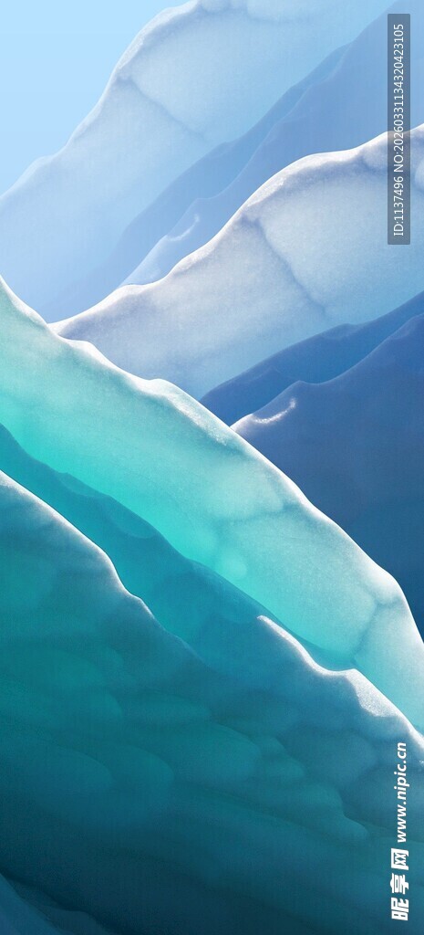 梦幻蓝冰景观