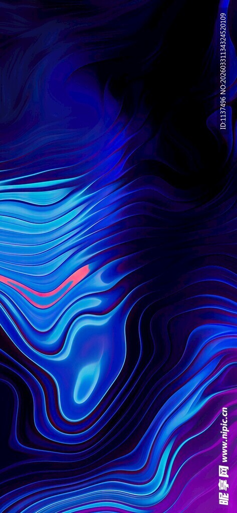 梦幻流体渐变抽象艺术图