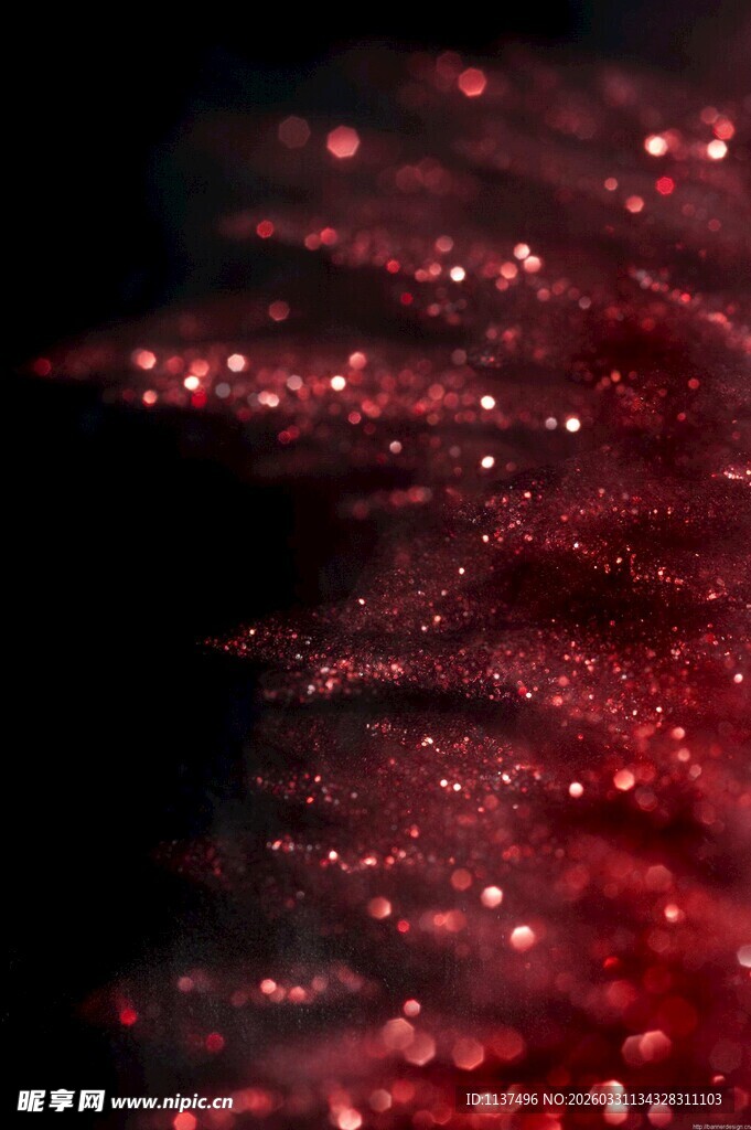 梦幻红色粒子闪烁效果