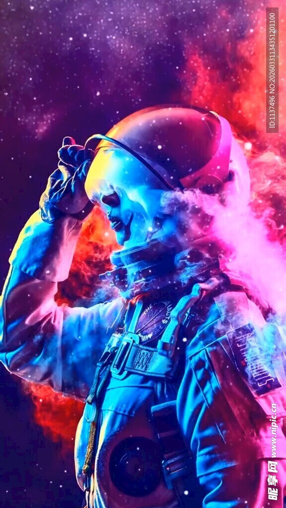 炫酷宇航员太空梦幻瞬间