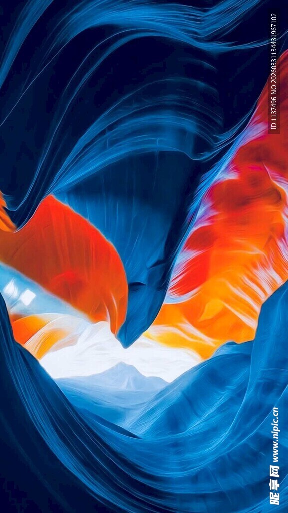 流动色彩的抽象艺术图案