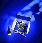 导演椅与场记板影视元素