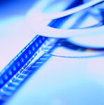 蓝色电路板细节特写